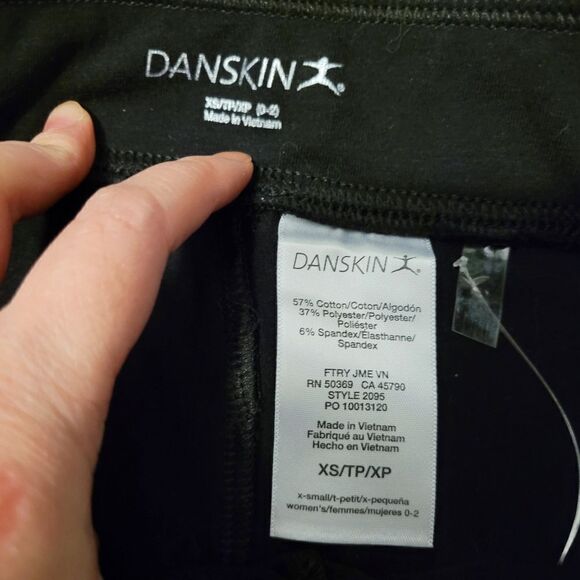 2/$20 Danskin Pure Black Bike Shorts Pants Size: XS - Picture 5 of 5